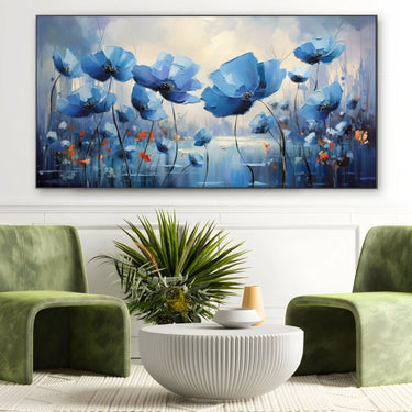 Quadro Stampa su Tela Fiore d'azzurro - CupidoDesign