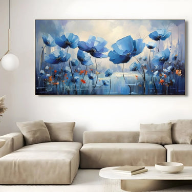 Quadro Stampa su Tela Fiore d'azzurro - CupidoDesign