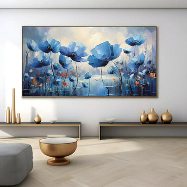Quadro Stampa su Tela Fiore d'azzurro - CupidoDesign