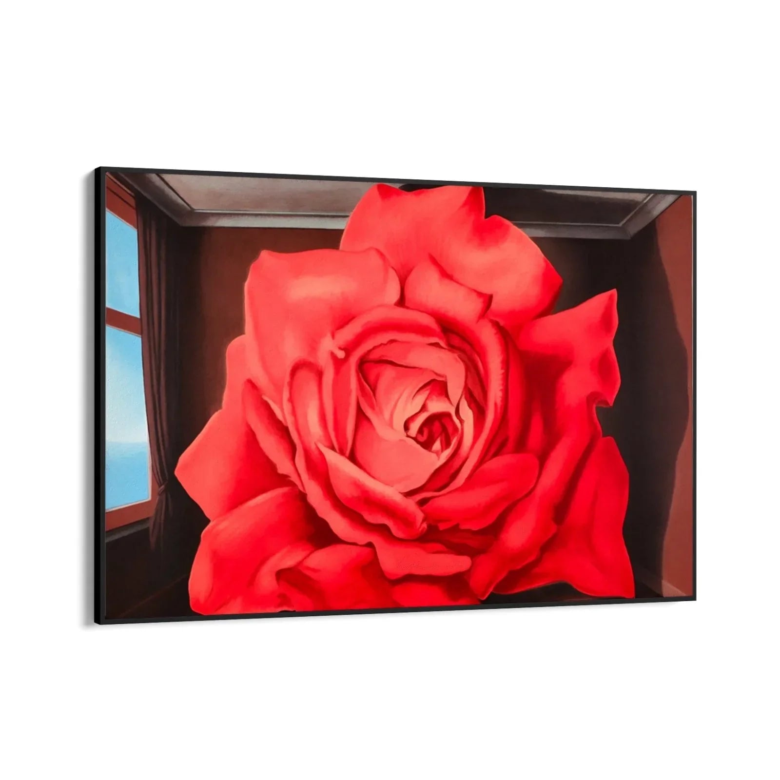 Fiore Rene Painting Print on canvas - Flower of the Wrestlers, René Magritte ...