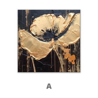 Quadro Stampa su Tela Fioritura dorata - CupidoDesign