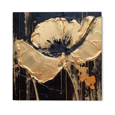 Quadro Stampa su Tela Fioritura dorata - CupidoDesign
