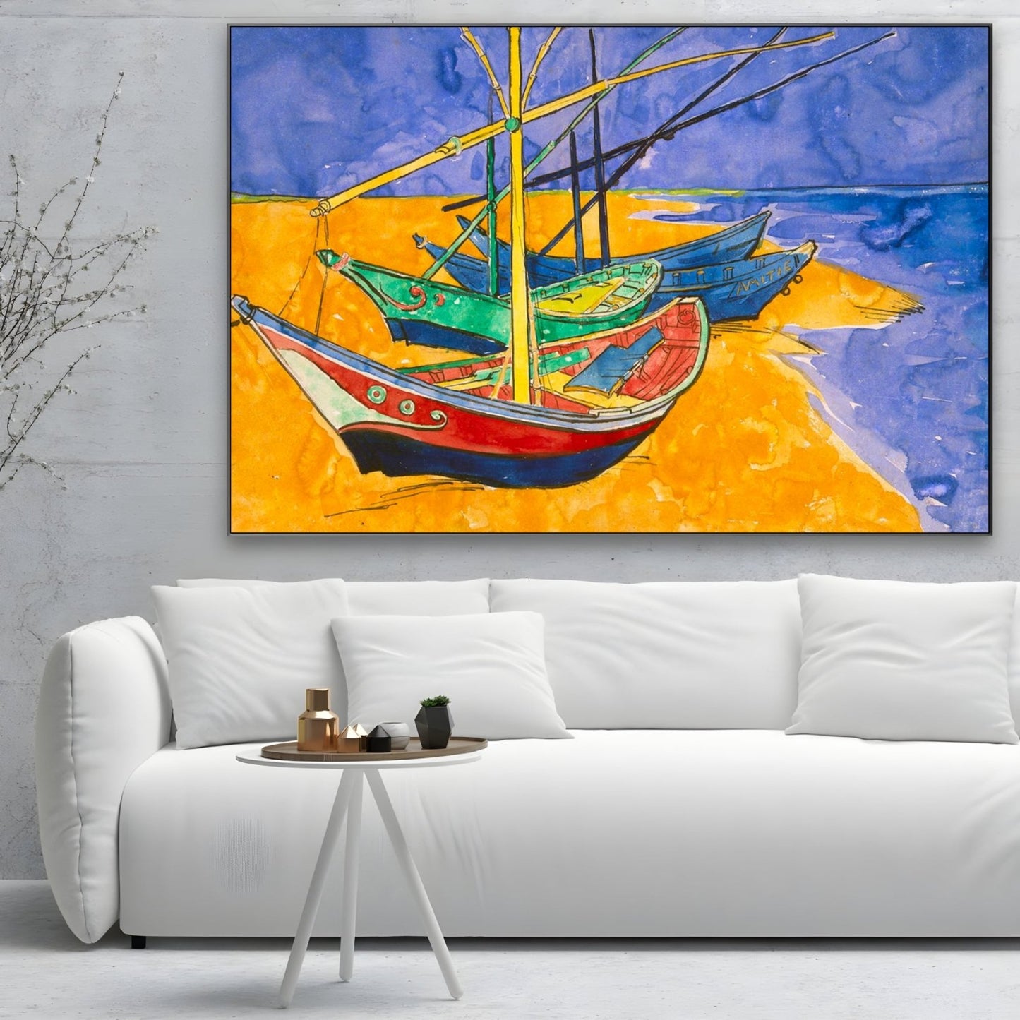 Bateaux de pêche sur la plage I, Vincent Van Gogh