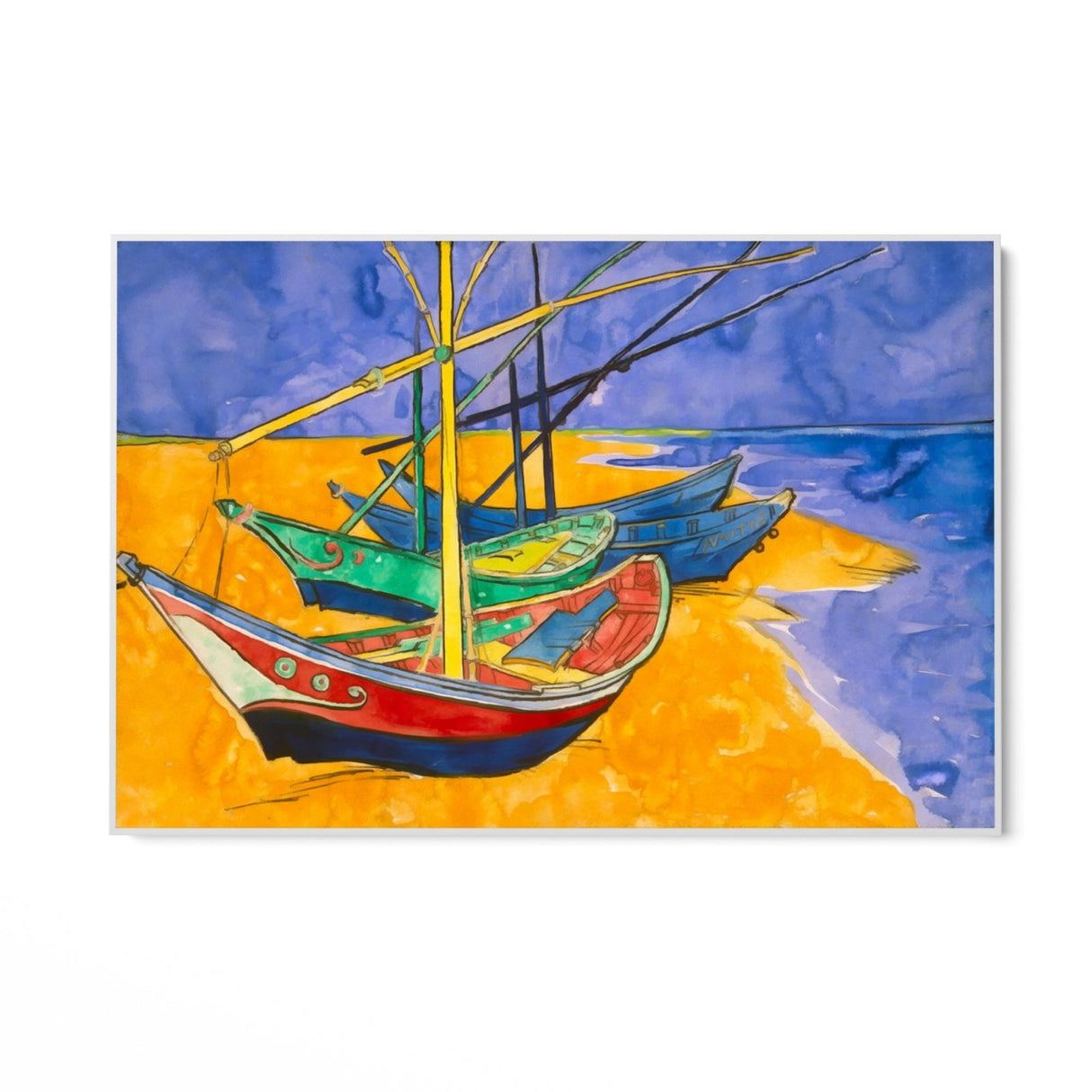 Barcos de pesca en la playa I, Vincent Van Gogh