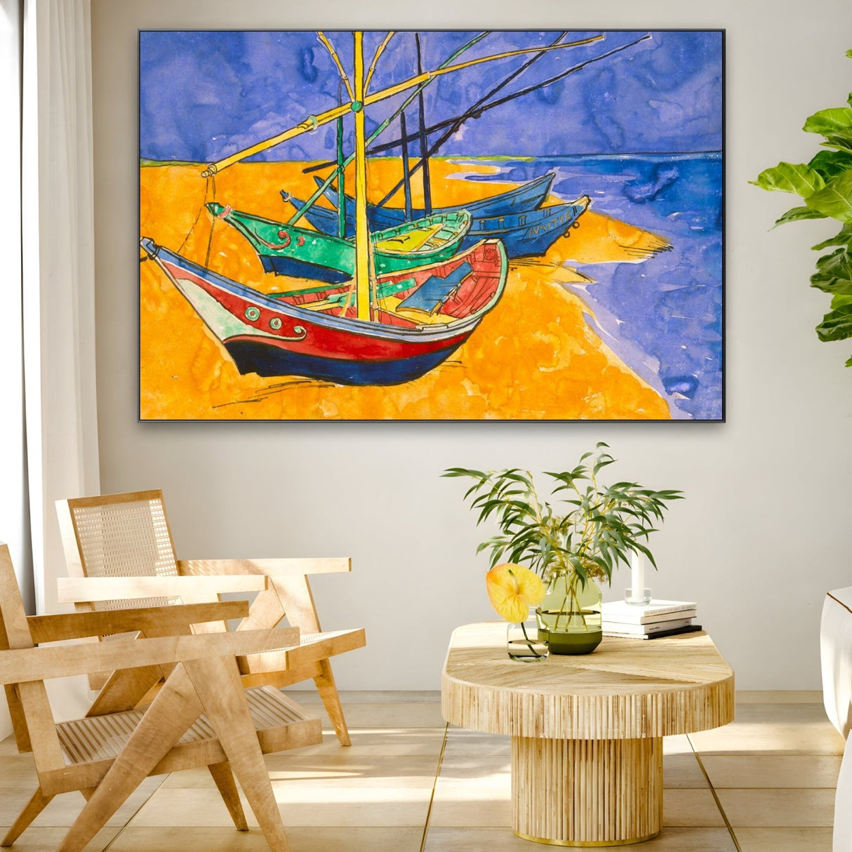 Barcos de pesca na praia I, Vincent Van Gogh