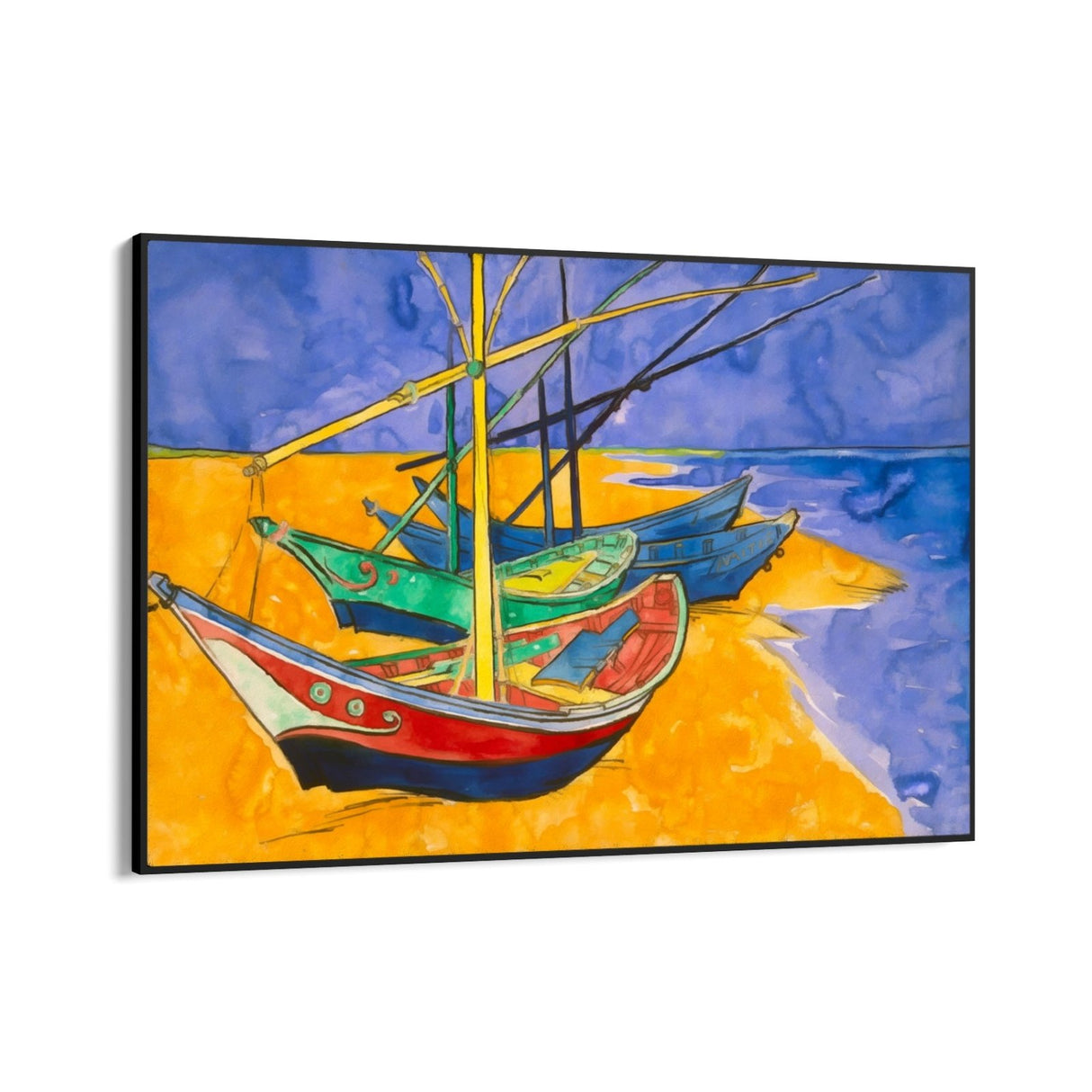 Barcos de pesca en la playa I, Vincent Van Gogh