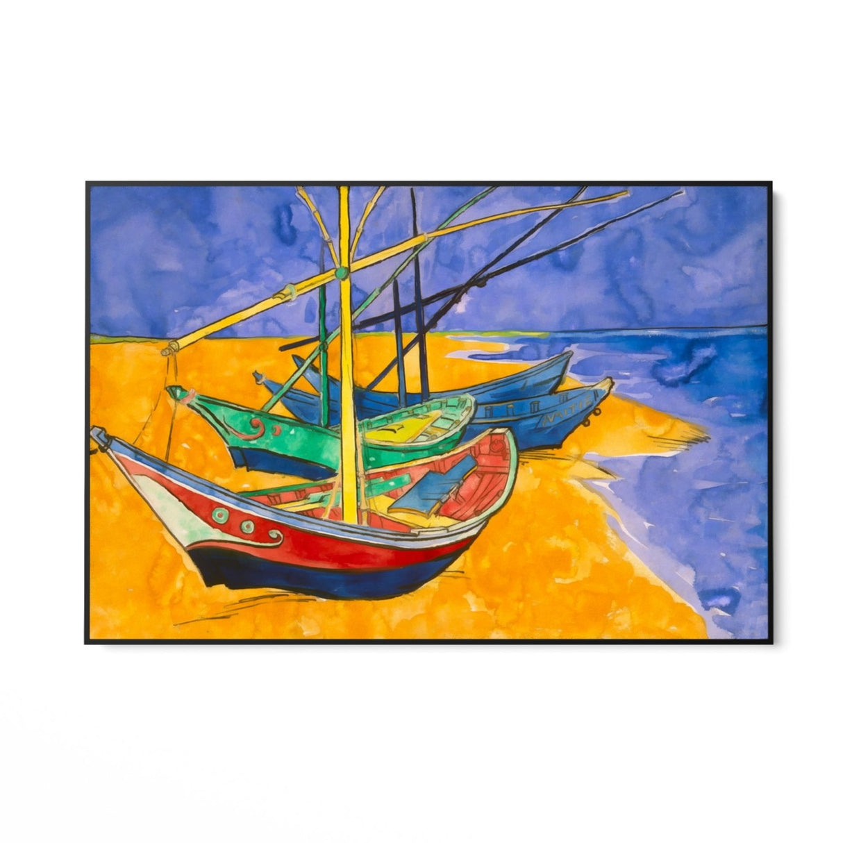 Barcos de pesca en la playa I, Vincent Van Gogh