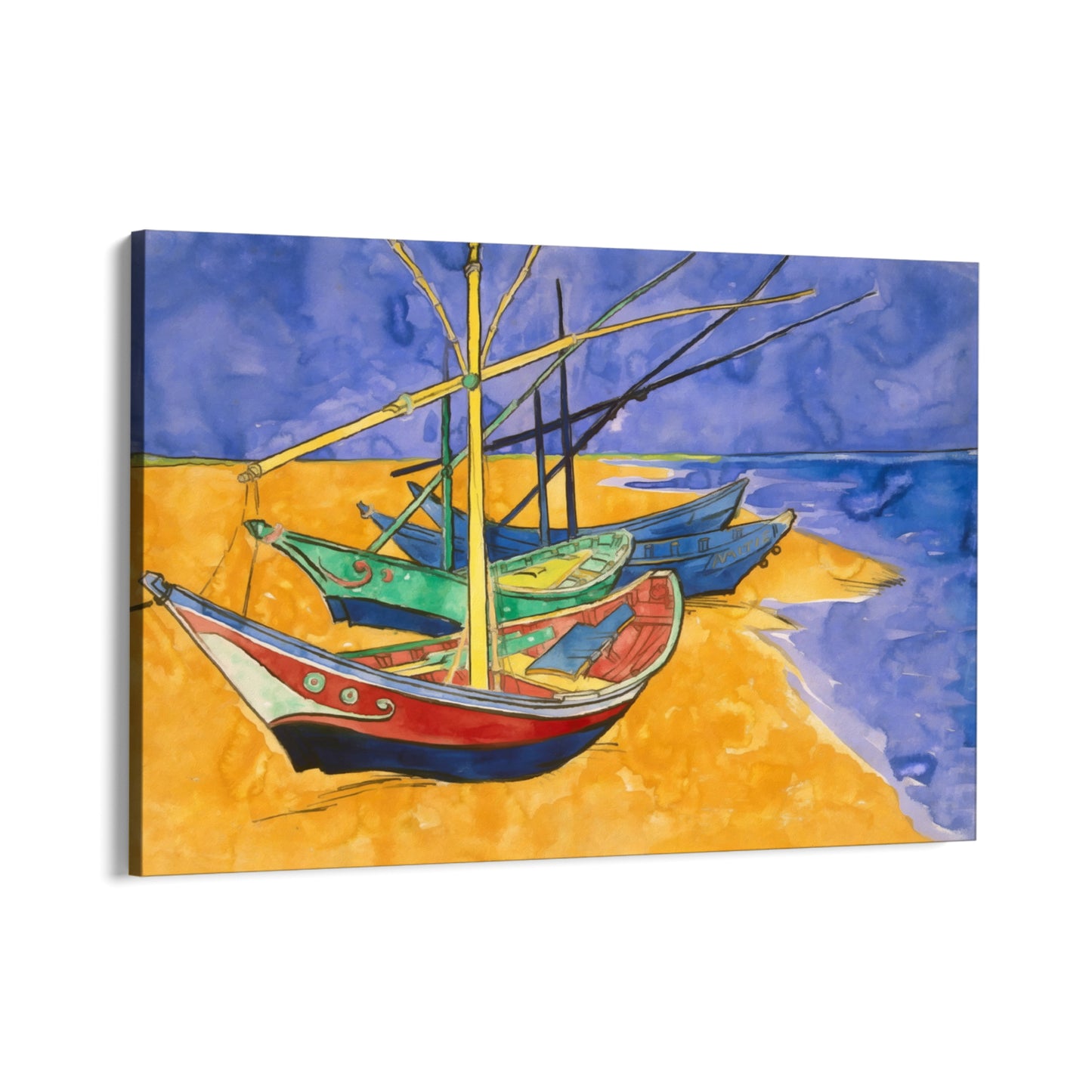 Barcos de pesca en la playa I, Vincent Van Gogh