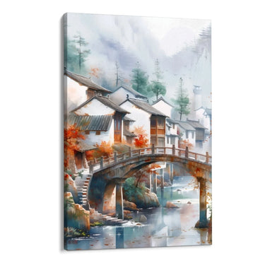 Quadro Stampa su Tela Fiume nella tundra - CupidoDesign