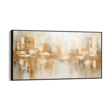Quadro Stampa su Tela Flussi di Emozioni 75x150cm Con Cornice Nera - CupidoDesign