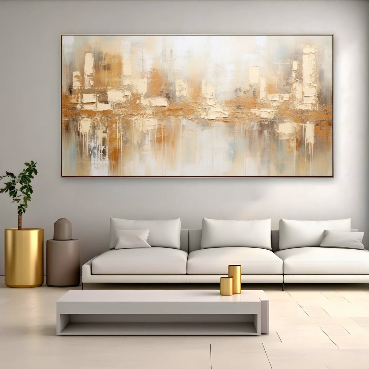 Flows of Emotions 75x150cm With Black Frame