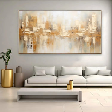 Quadro Stampa su Tela Flussi di Emozioni 75x150cm Con Cornice Nera - CupidoDesign