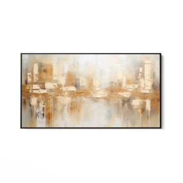 Quadro Stampa su Tela Flussi di Emozioni 75x150cm Con Cornice Nera - CupidoDesign