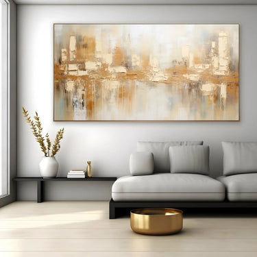 Quadro Stampa su Tela Flussi di Emozioni 75x150cm Con Cornice Nera - CupidoDesign
