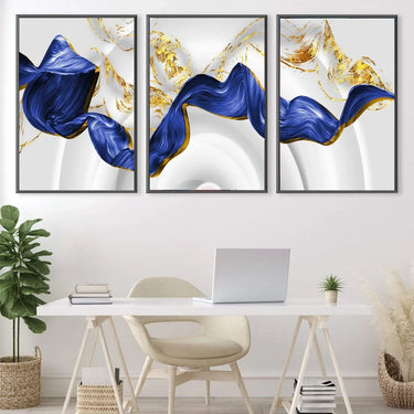 Quadro Stampa su Tela Flusso di blu - CupidoDesign