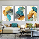 Quadro Stampa su Tela Foglie d'autunno Set da 3 50x70cm - CupidoDesign