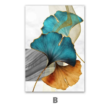 Quadro Stampa su Tela Foglie d'autunno Set da 3 50x70cm - CupidoDesign