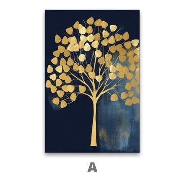 Quadro Stampa su Tela Foresta d'Oro - CupidoDesign