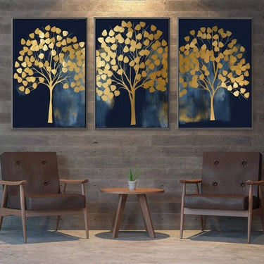 Quadro Stampa su Tela Foresta d'Oro - CupidoDesign