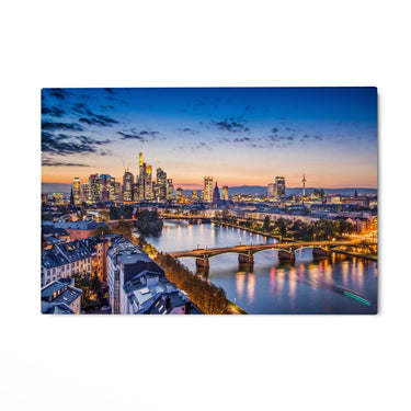 Quadro Stampa su Tela Francoforte al Tramonto, Germania - CupidoDesign