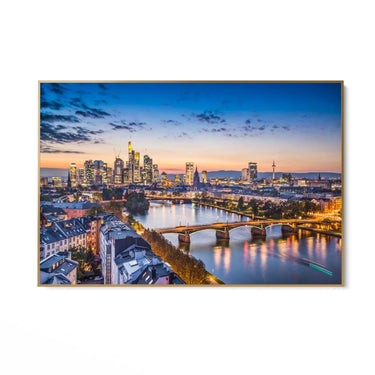 Quadro Stampa su Tela Francoforte al Tramonto, Germania - CupidoDesign