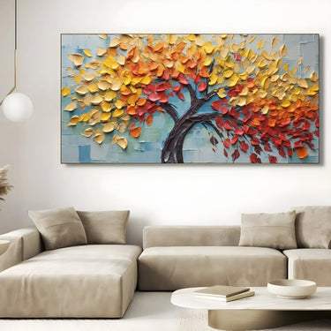 Quadro Stampa su Tela Fuga delle Foglie - CupidoDesign