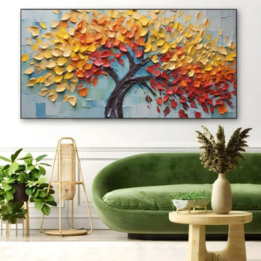 Quadro Stampa su Tela Fuga delle Foglie - CupidoDesign