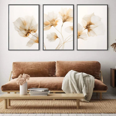 Quadro Stampa su Tela Gardenia dorata - CupidoDesign