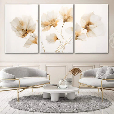 Quadro Stampa su Tela Gardenia dorata - CupidoDesign