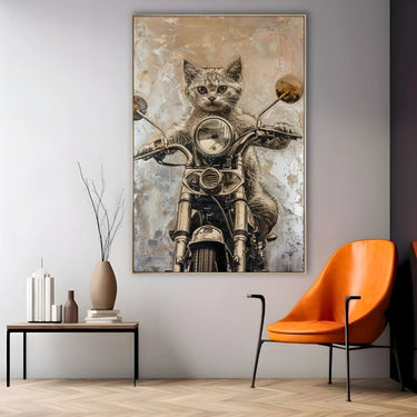 Quadro Stampa su Tela Gatto selvaggio - CupidoDesign