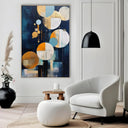 Quadro Stampa su Tela Geometria Circolare 100x150cm - CupidoDesign