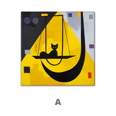 Quadro Stampa su Tela Gialla Geometria - CupidoDesign