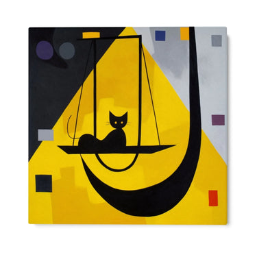 Quadro Stampa su Tela Gialla Geometria - CupidoDesign