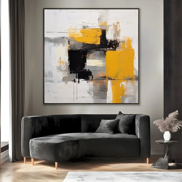 Quadro Stampa su Tela Giallo in Esplosione - CupidoDesign