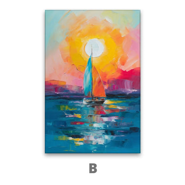 Quadro Stampa su Tela Giornata Colorata - CupidoDesign