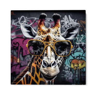 Quadro Stampa su Tela Giraffa Graffiti - CupidoDesign
