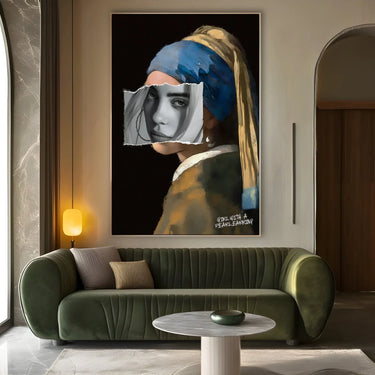Quadro Stampa su Tela Girl With a Pearl Earring - CupidoDesign