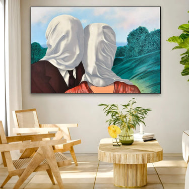 Quadro Stampa su Tela Gli amanti II, Rene Magritte - CupidoDesign