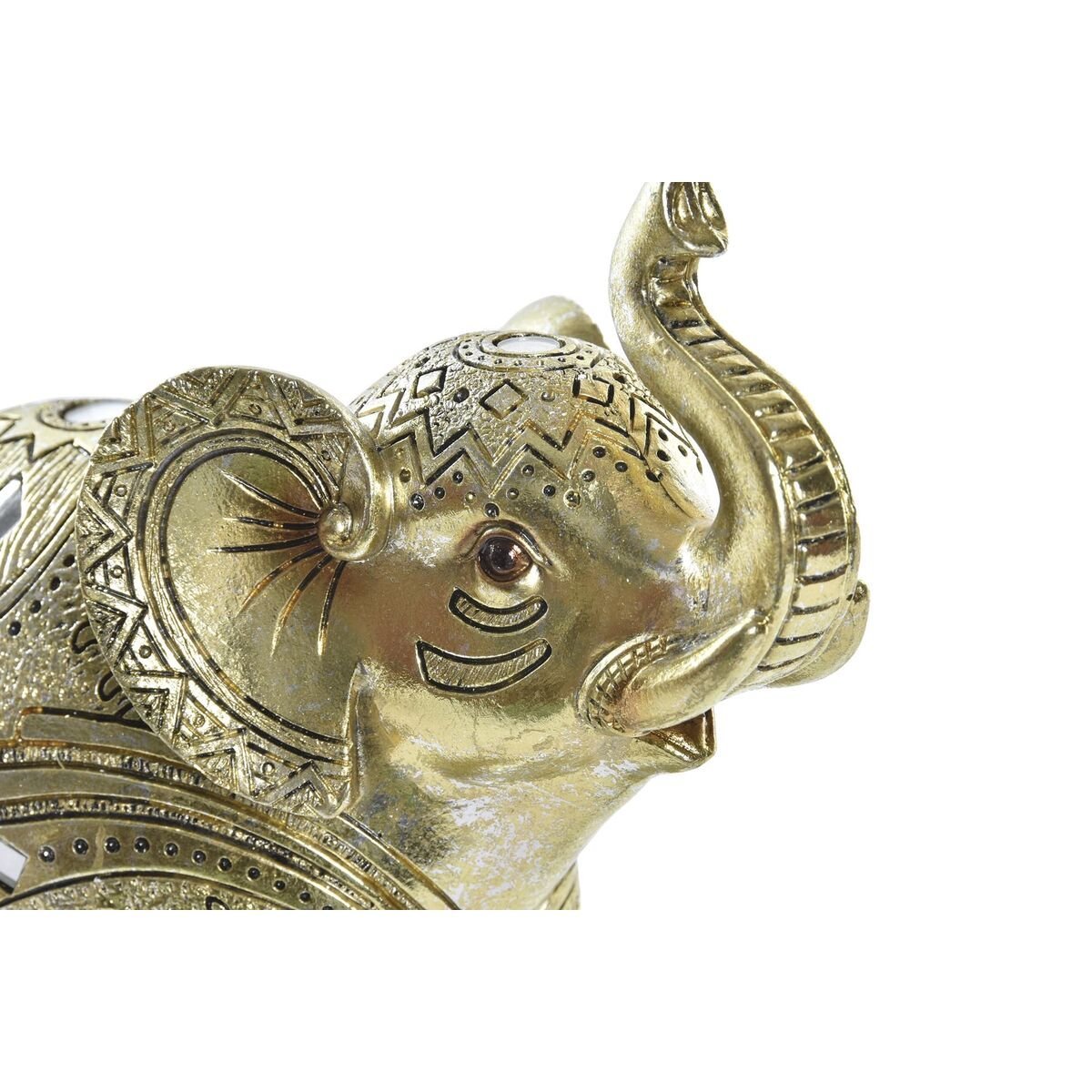 Zlatni slon izrezbaren 19 x 8 x 18 cm