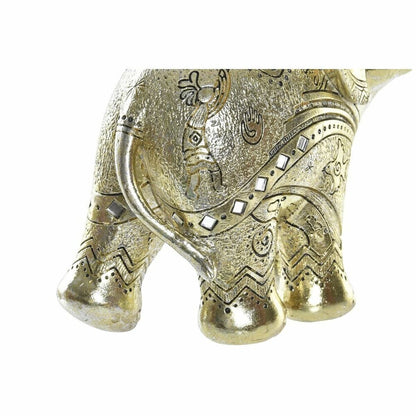 Golden Elephant Carved 19 x 8 x 18 cm