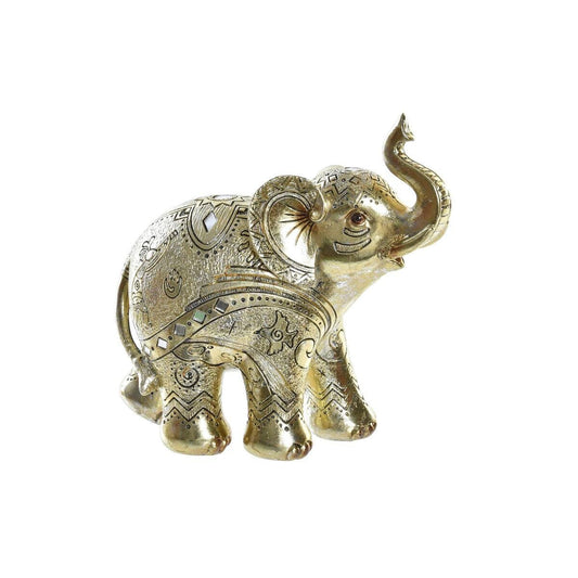 Goldener Elefant geschnitzt 19 x 8 x 18 cm
