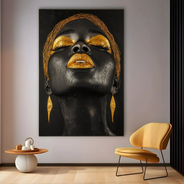 Quadro Stampa su Tela Golden Grace - CupidoDesign