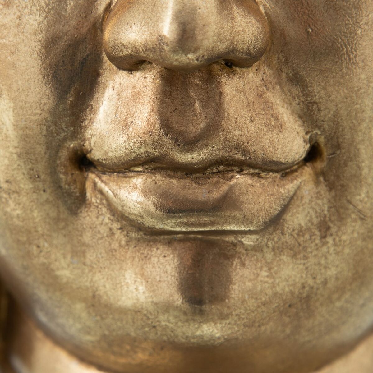 Buddha Zâmbet cu Cap de Aur 20 x 20 x 30 cm