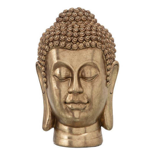 Lächelnder Buddha mit goldenem Kopf, 20 x 20 x 30 cm
