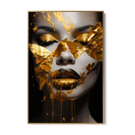 Quadro Stampa su Tela Golden Reflections - CupidoDesign
