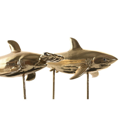 Requin doré 32 x 10,5 x 19,5 cm