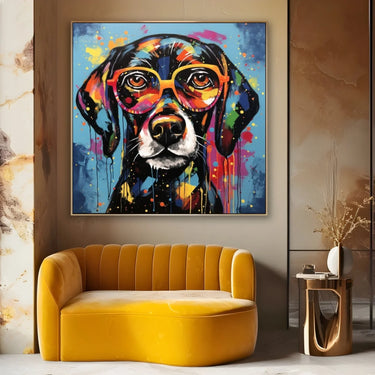 Quadro Stampa su Tela Graffiti Modern Dog - CupidoDesign