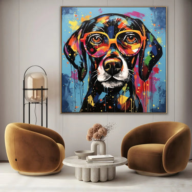 Quadro Stampa su Tela Graffiti Modern Dog - CupidoDesign