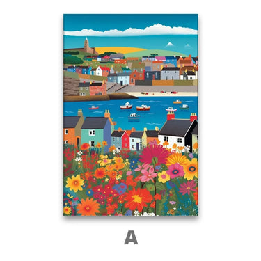 Quadro Stampa su Tela I colori della città - CupidoDesign