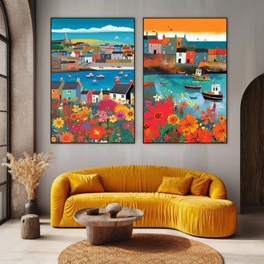 Quadro Stampa su Tela I colori della città - CupidoDesign